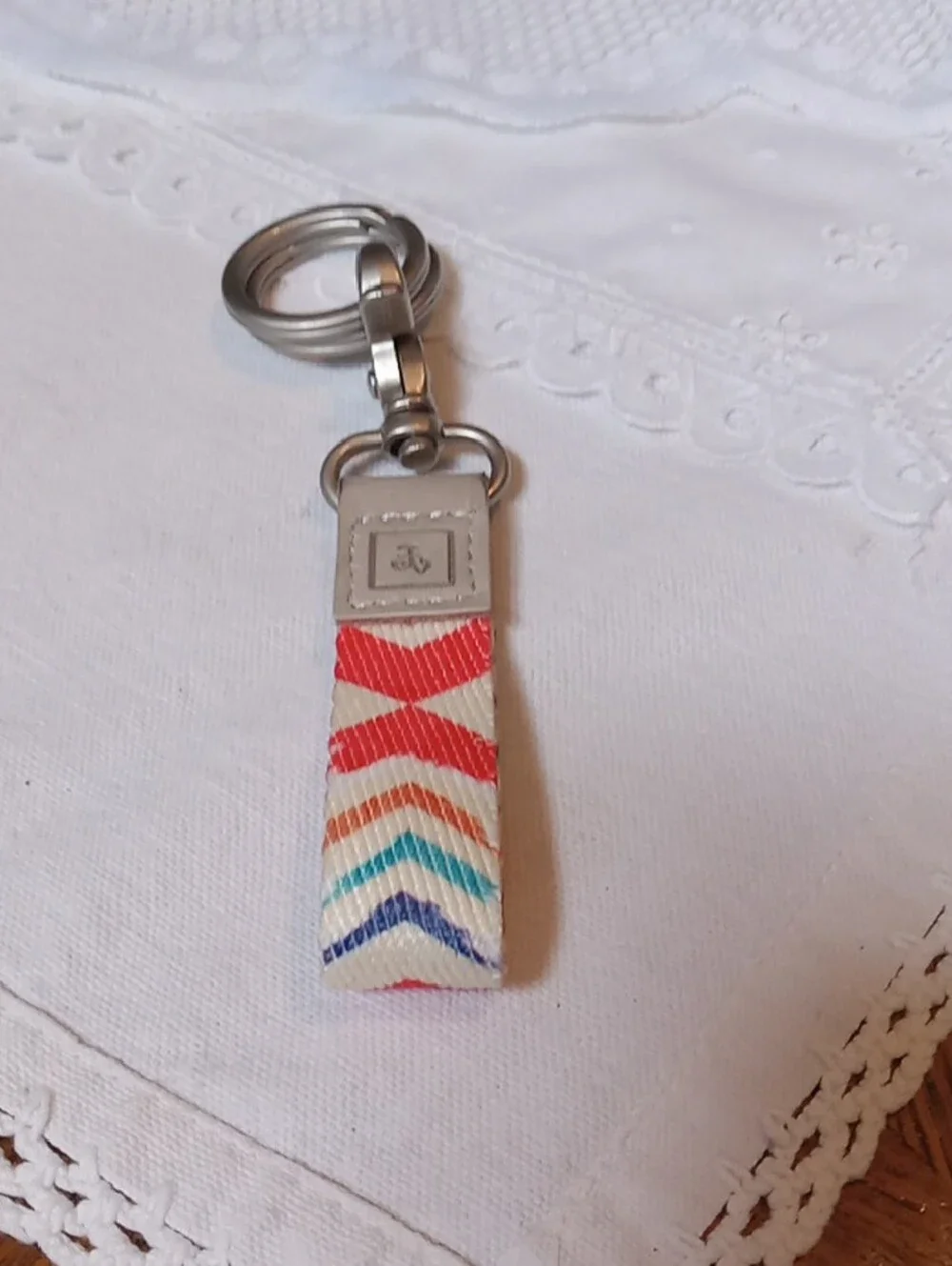 Finger Lanyard Keychain Chevron Stripes
